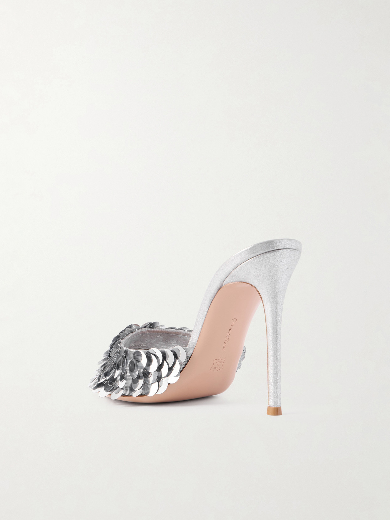 105 Sequined Mesh Mules