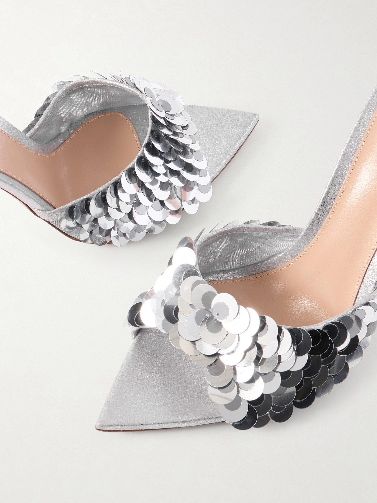 105 Sequined Mesh Mules