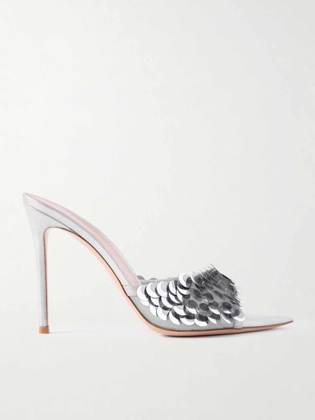 105 Sequined Mesh Mules