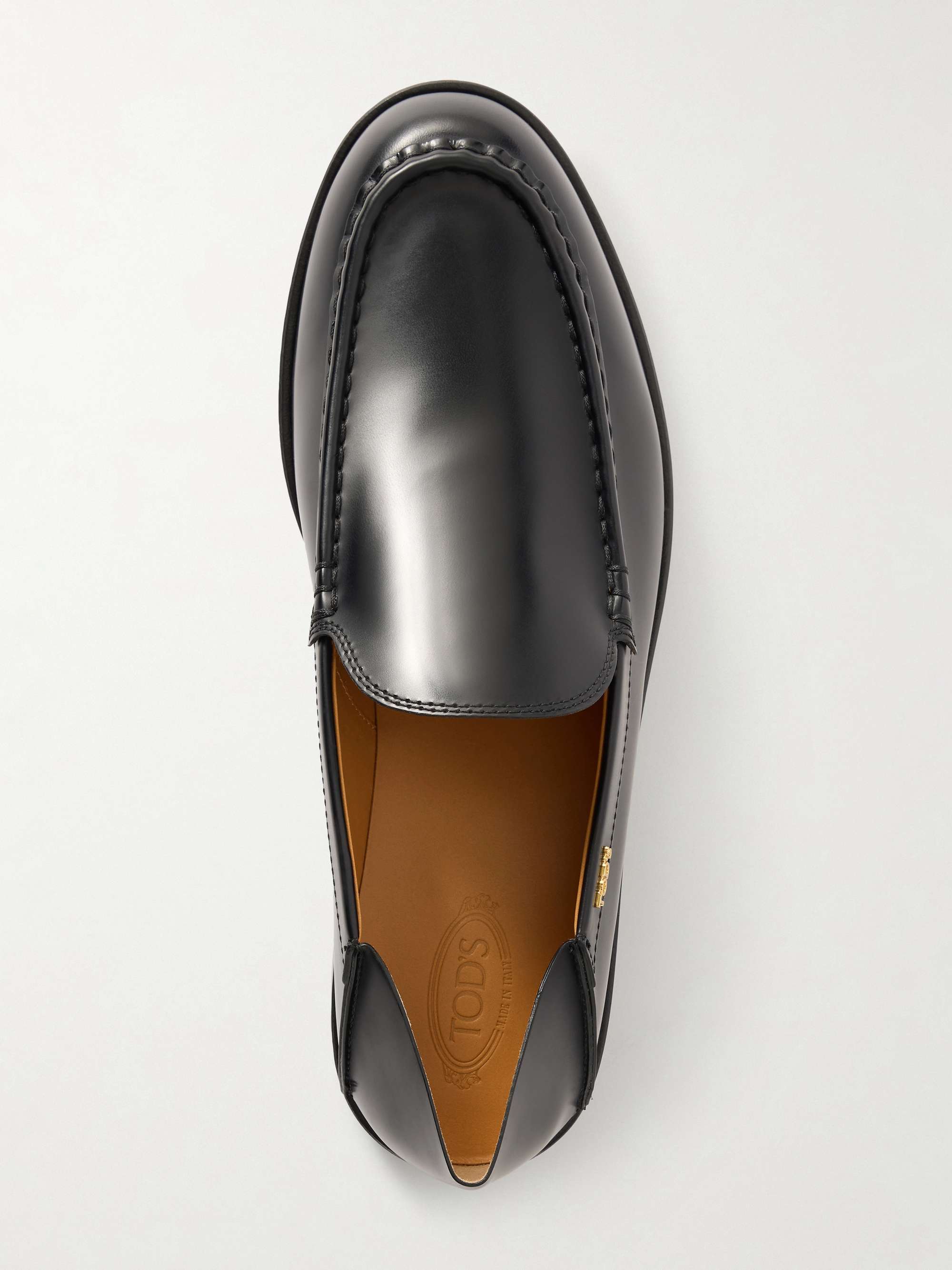 Tod’s Unisex Leather Moc Toe Loafers Sz9.5- Made In Italy TOD main image 3