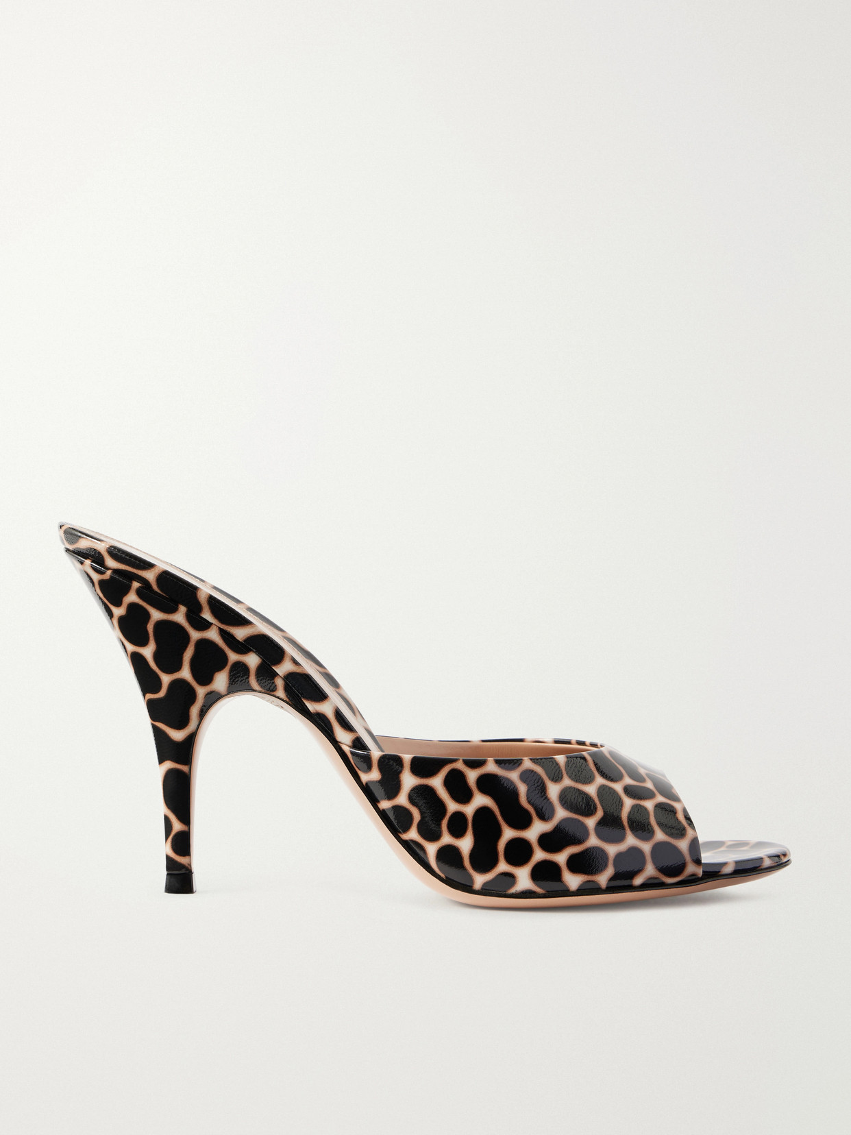 Gianvito Rossi 95 Leopard-print Leather Mules In Multi