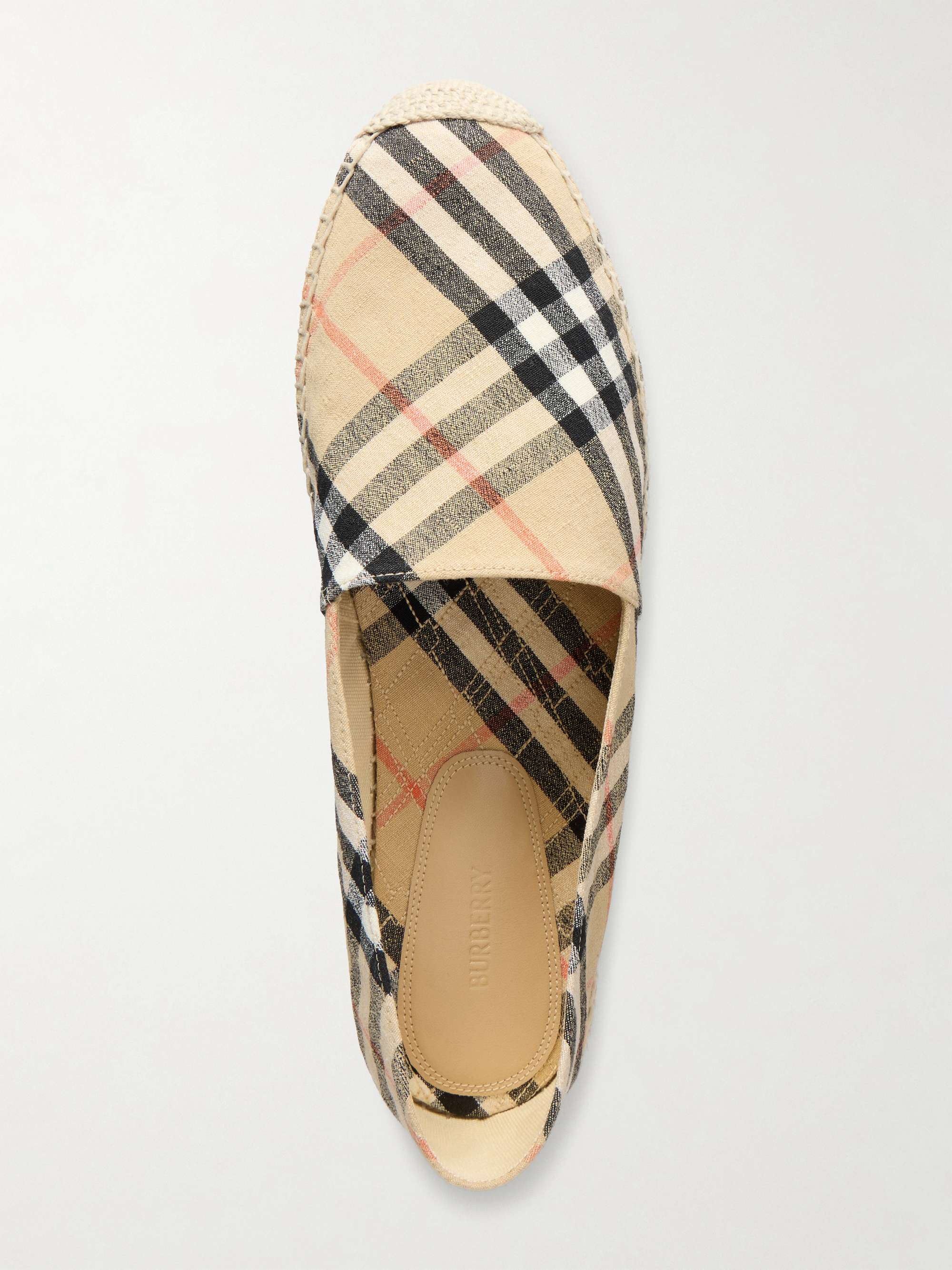 BURBERRY LF Mews check flat espadrillas | NET-A-PORTER