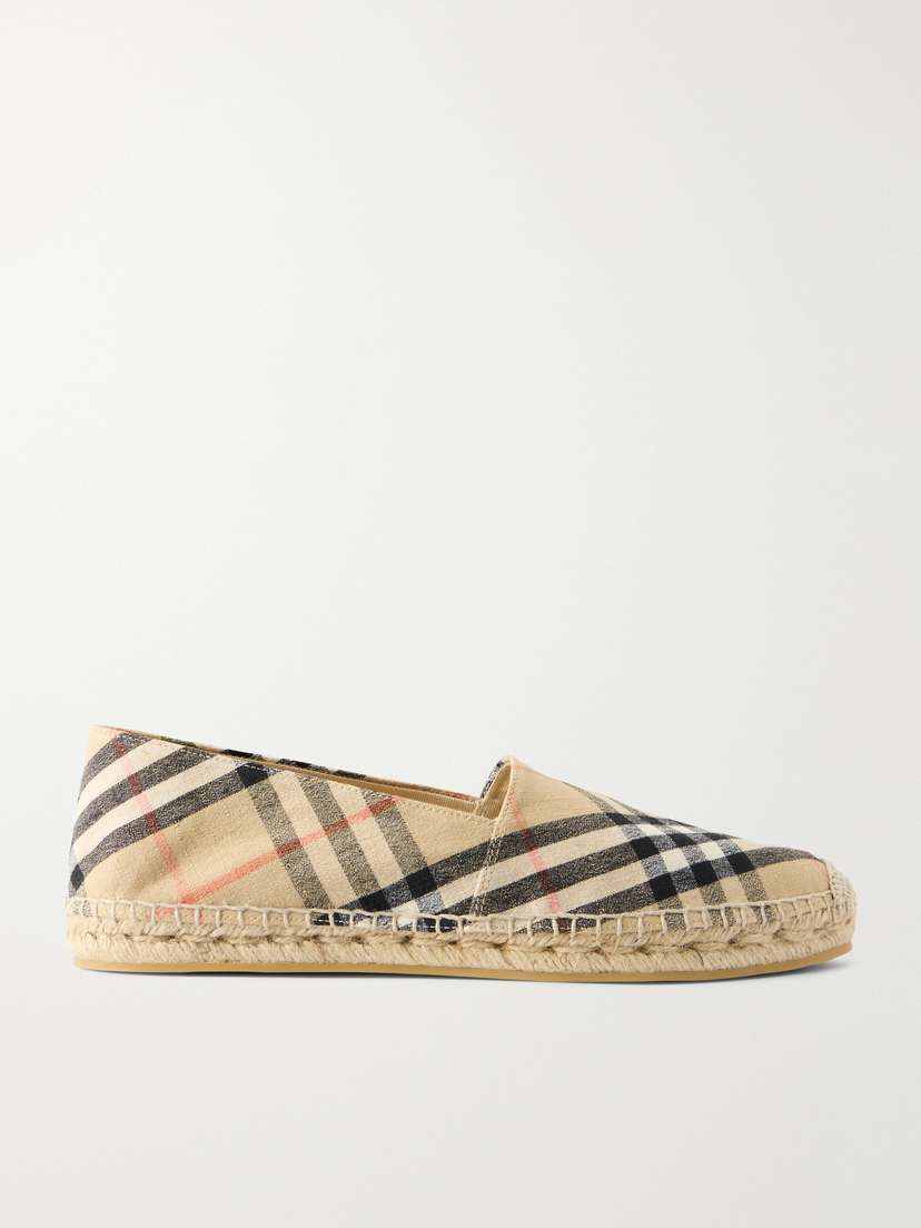 Burberry Lf Mews Check Flat Espadrillas