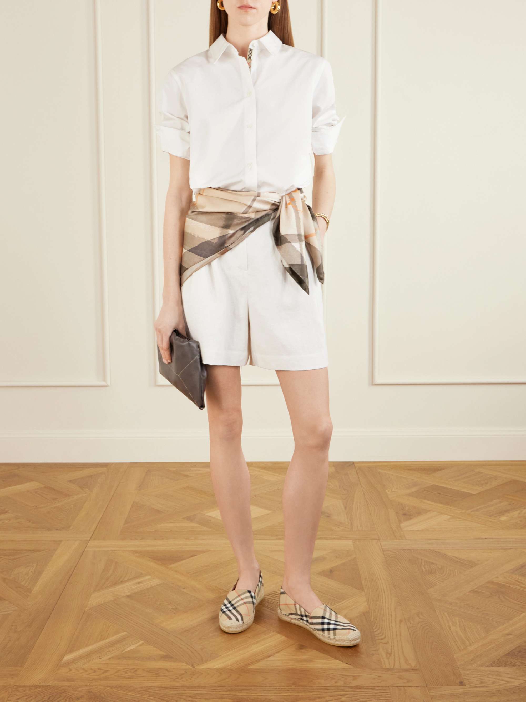 BURBERRY LF Mews check flat espadrillas | NET-A-PORTER