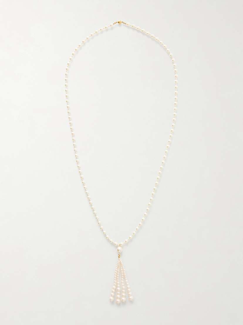 Jennifer Behr Solenne Gold-tone Crystal Necklace