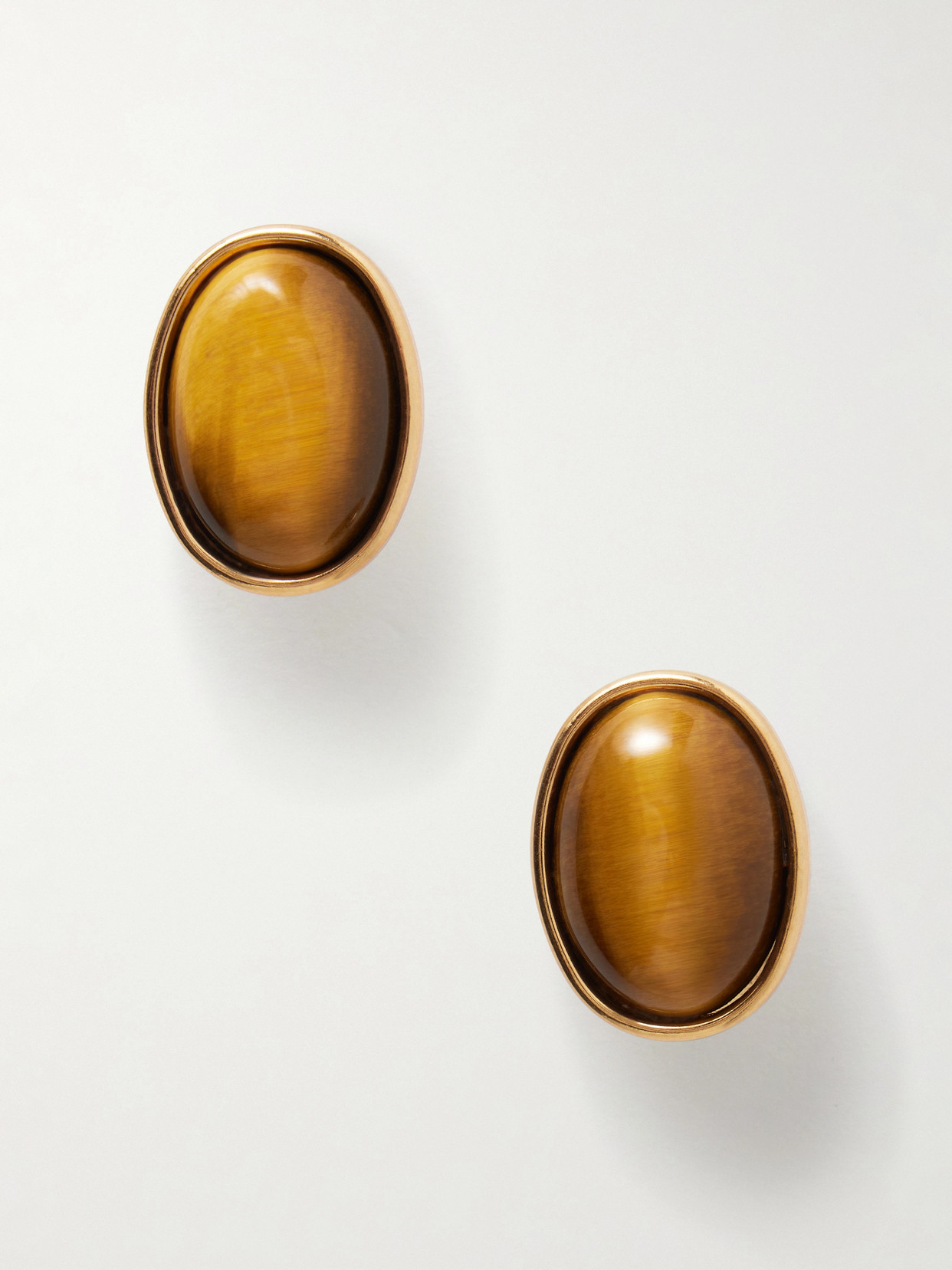 Jennifer Behr Elaine Gold-tone Tiger's Eye Earrings