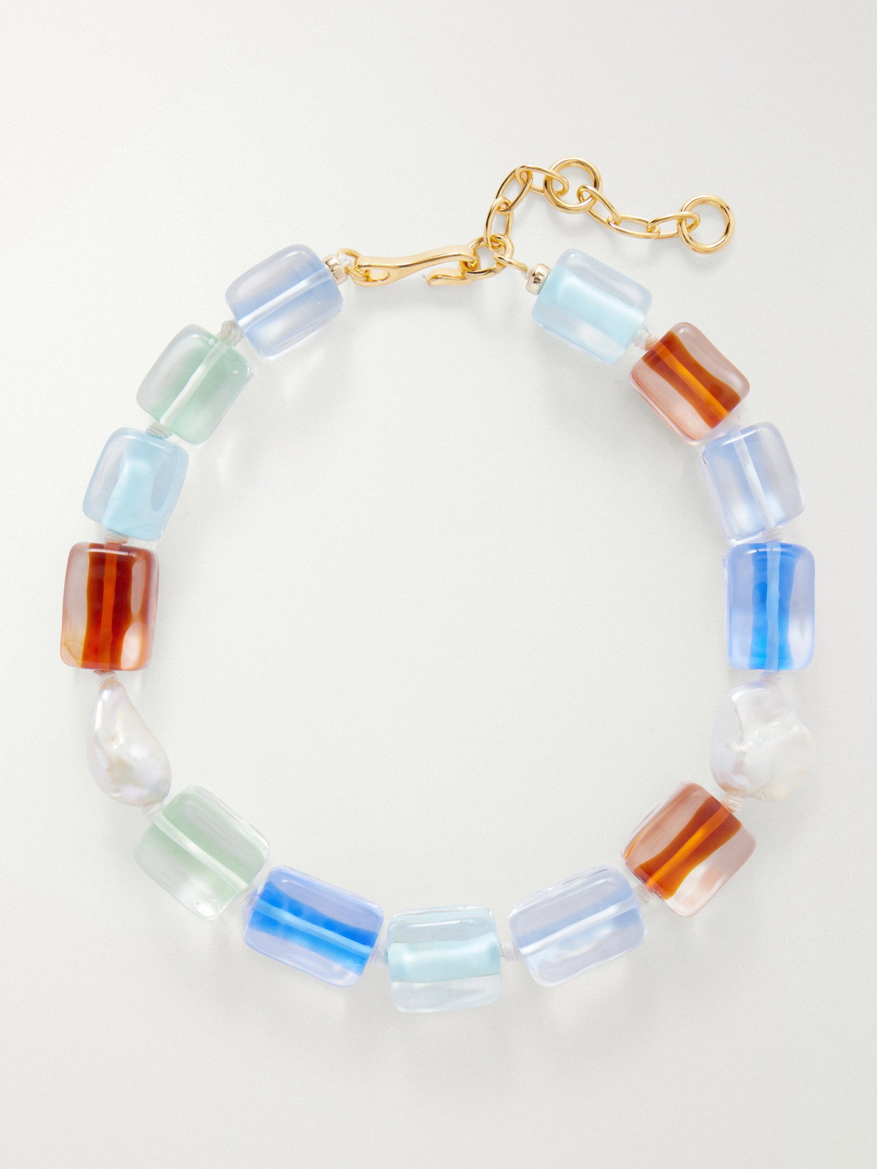 Lizzie Fortunato Delphine Gold-tone, Pearl And Glass Beaded Necklace In Multi