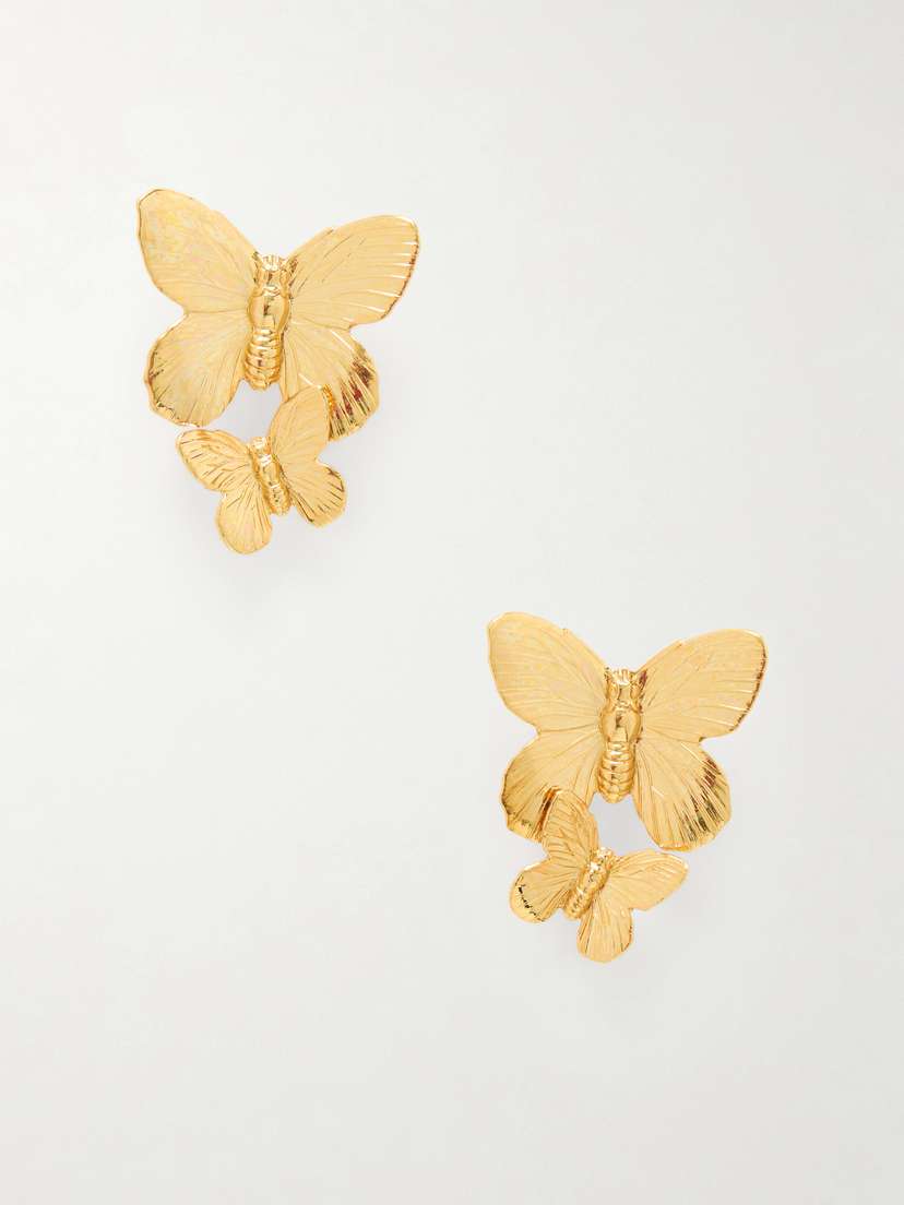 Jennifer Behr Peri Gold-tone Earrings