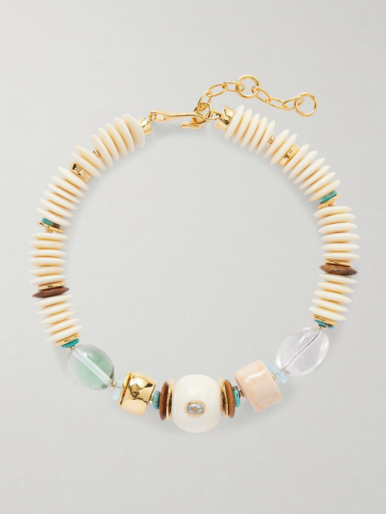 Lizzie Fortunato Coquina Gold-plated Multi-stone Necklace