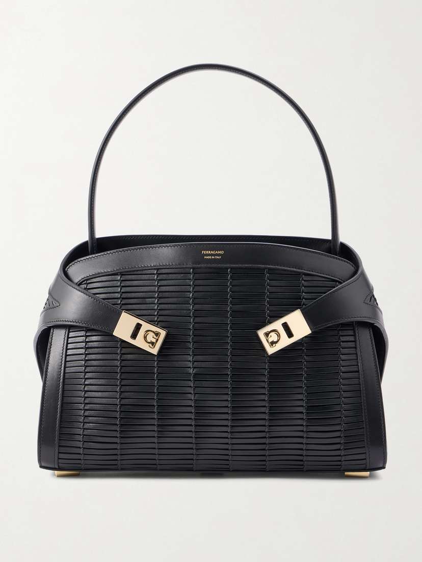 Ferragamo Hug Small Embellished Leather Tote