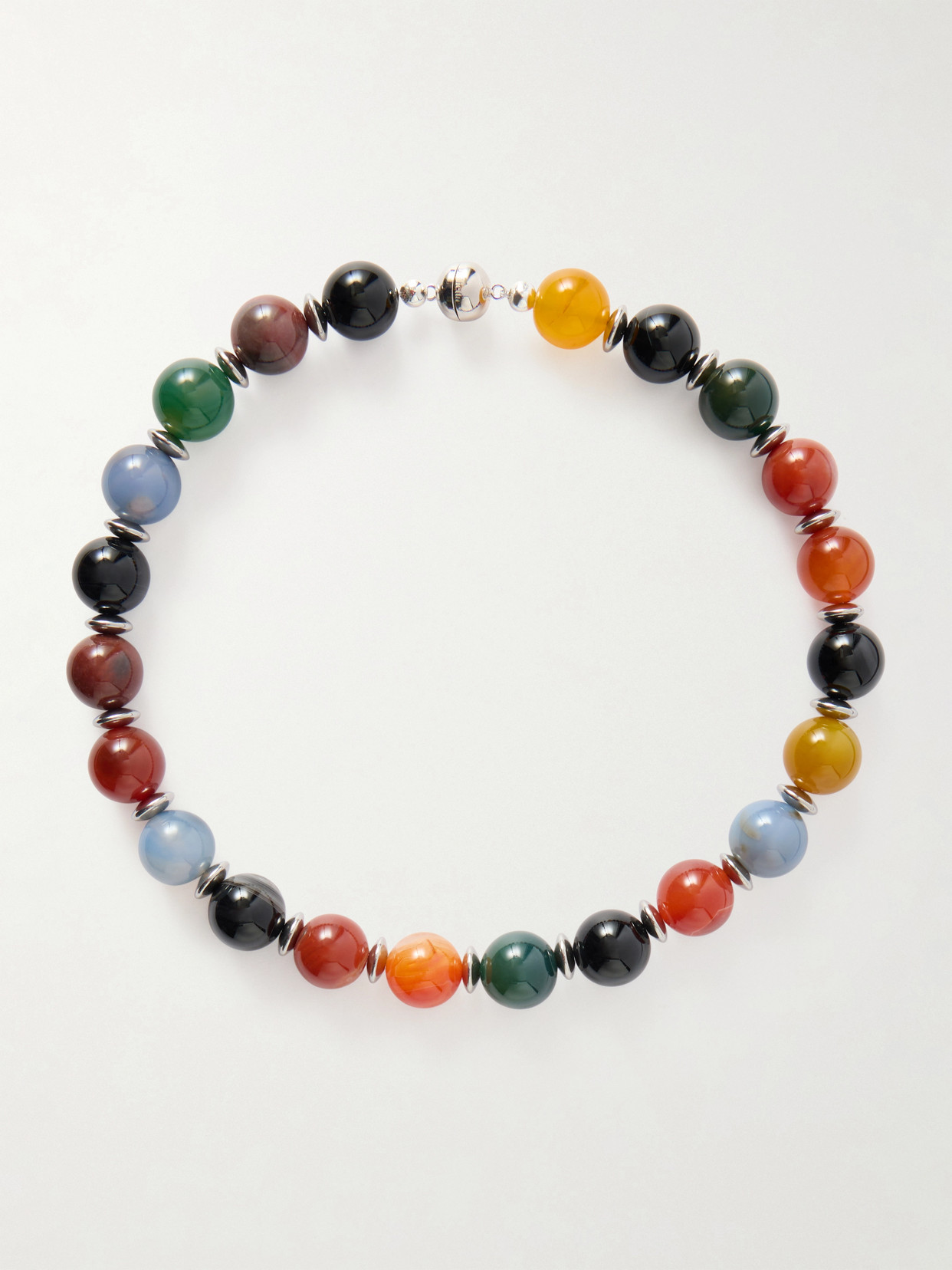 Julietta Mavis Silver-tone Beaded Necklace In Multi