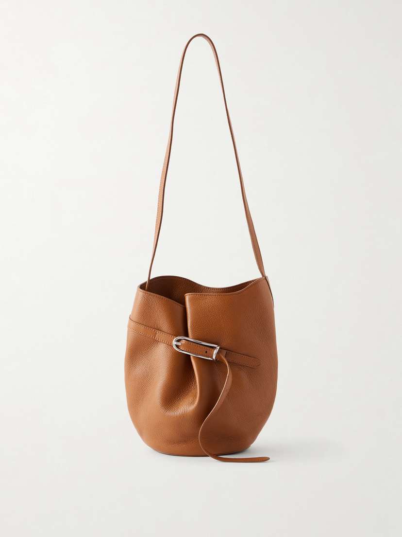 Liffner Belted Leather Bucket Bag