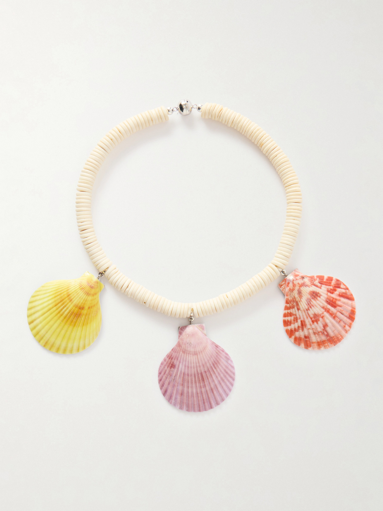 Julietta Gold-tone Shell Beaded Necklace In Multi