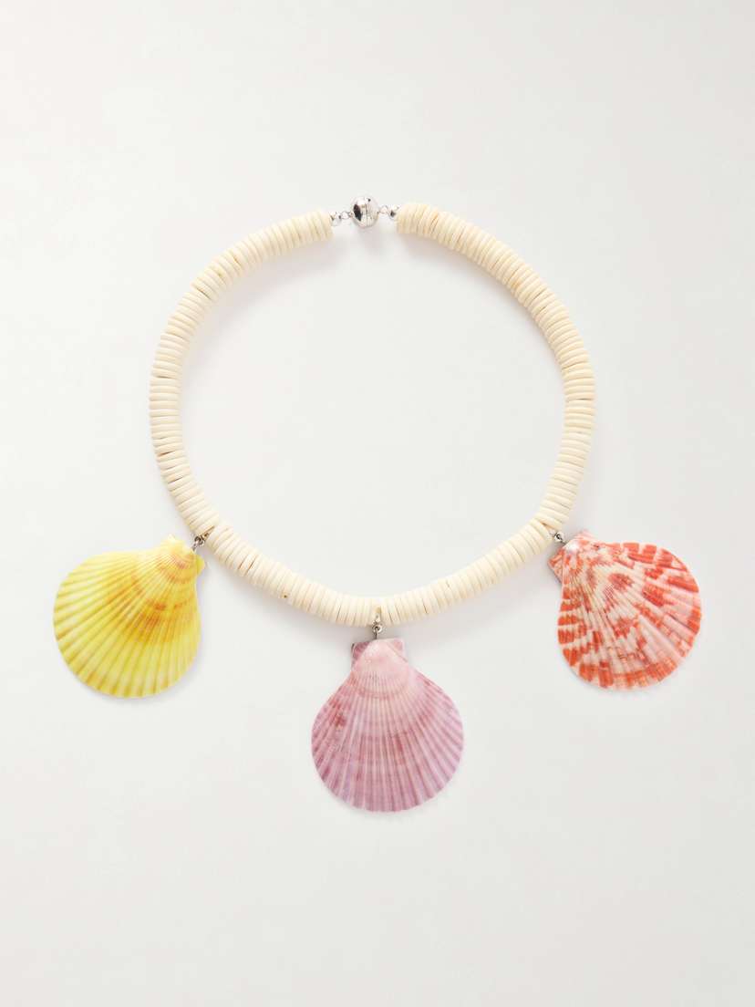 Julietta Gold-tone Shell Beaded Necklace