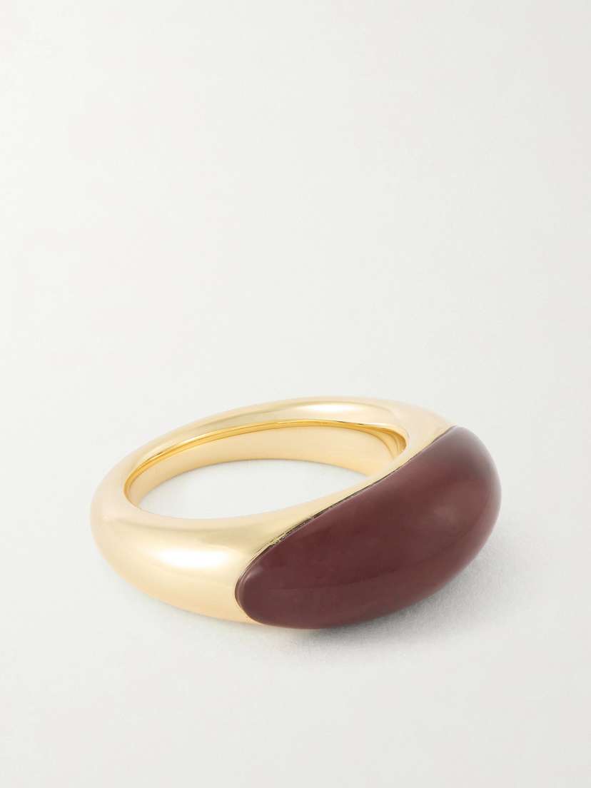 LIÉ STUDIO Beatrice Gold-plated Silver And Jasper Ring