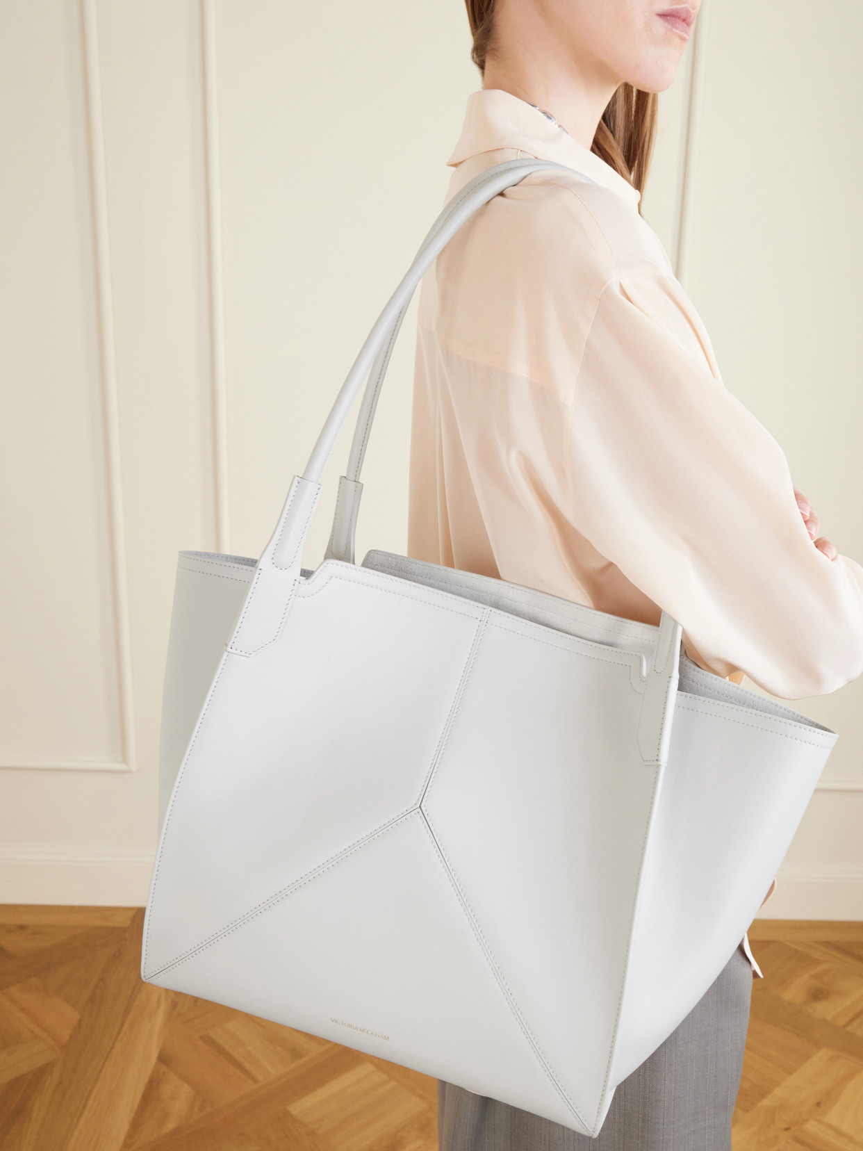 The Victoria Soft Mini Metallic Leather Tote