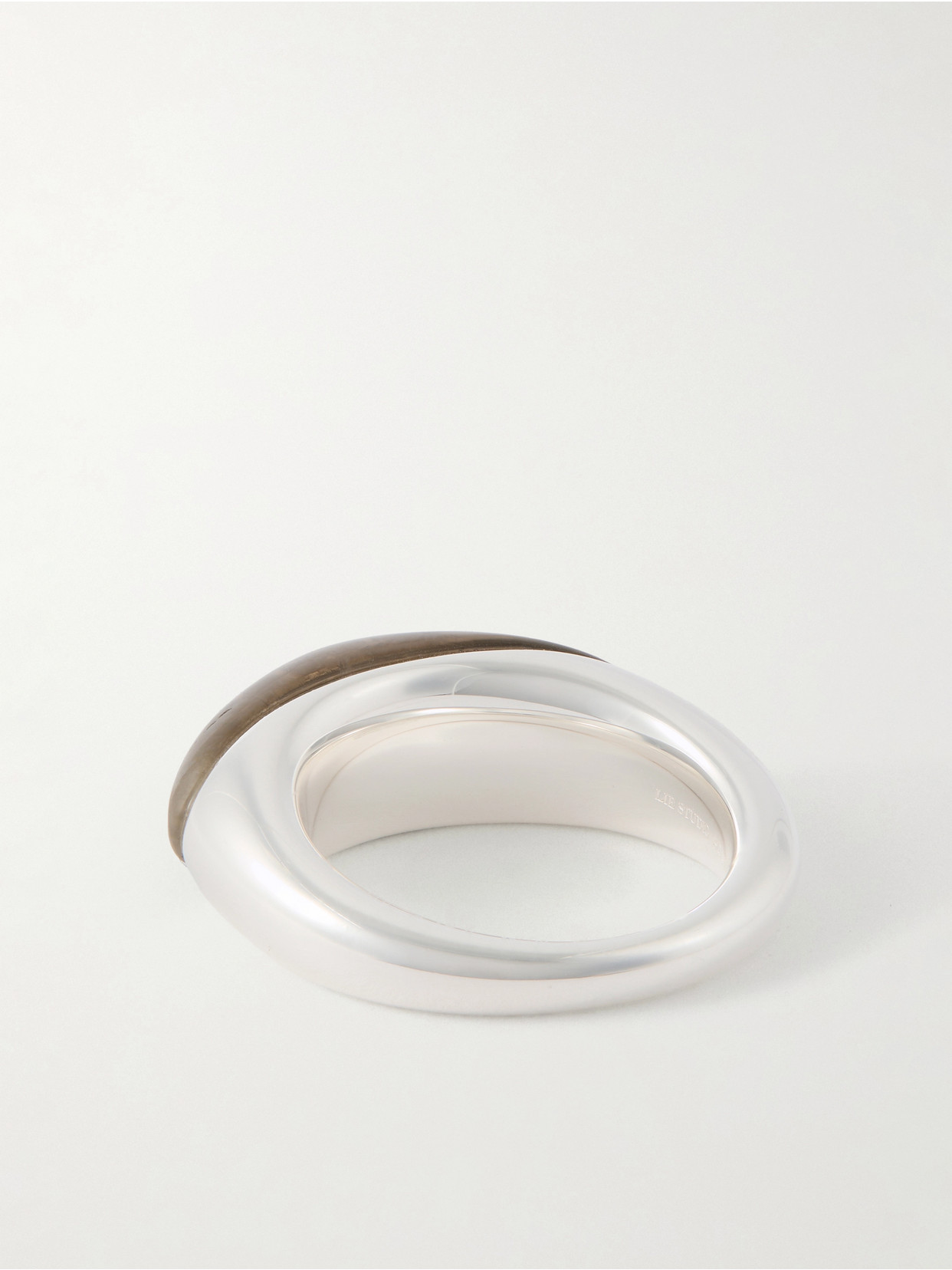 Lie Studio Beatrice Silver And Quartz Ring In Silver