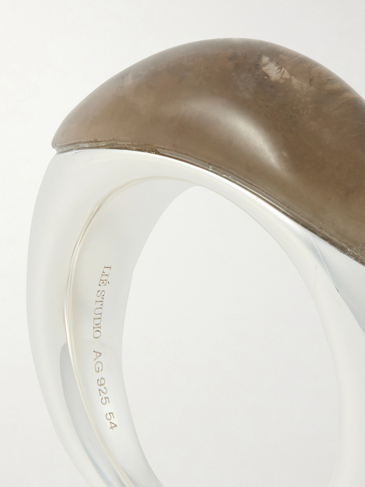 Lie Studio Beatrice Silver And Quartz Ring In Silver