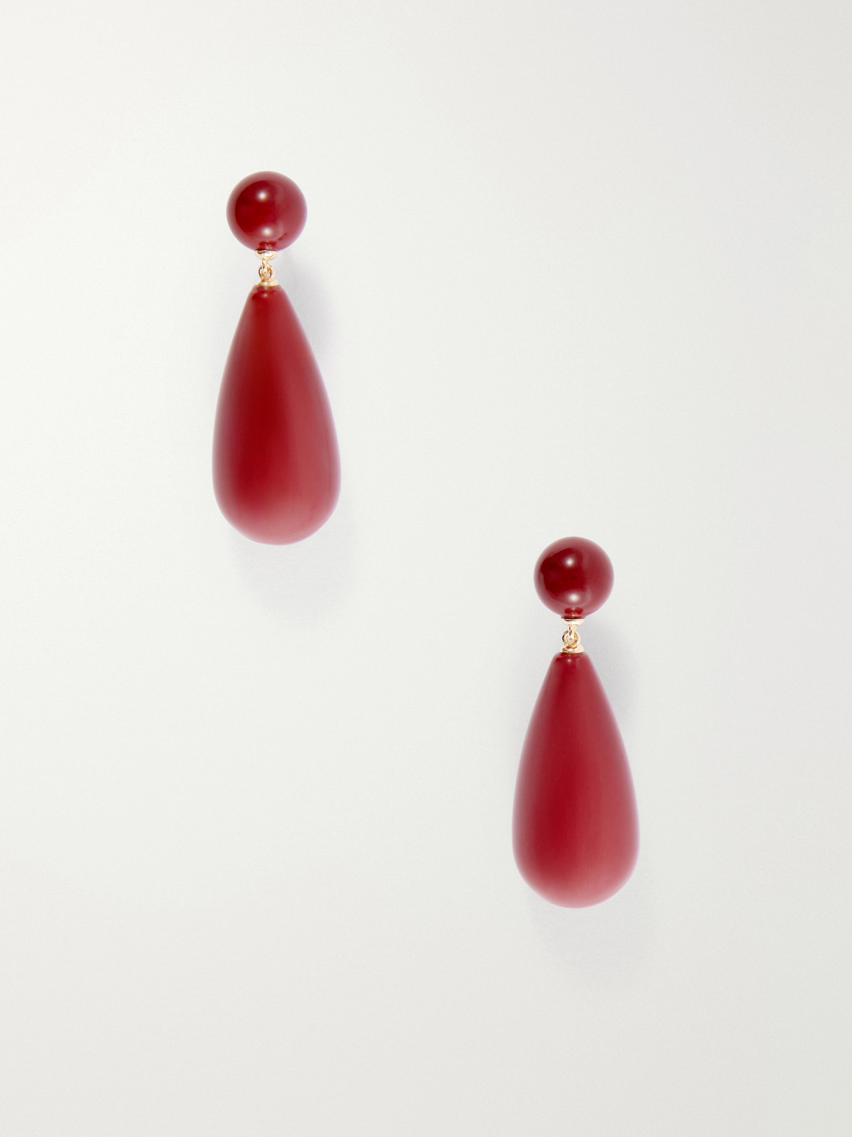 Lie Studio The Lola Mookaite And Sterling Silver Earrings In Red