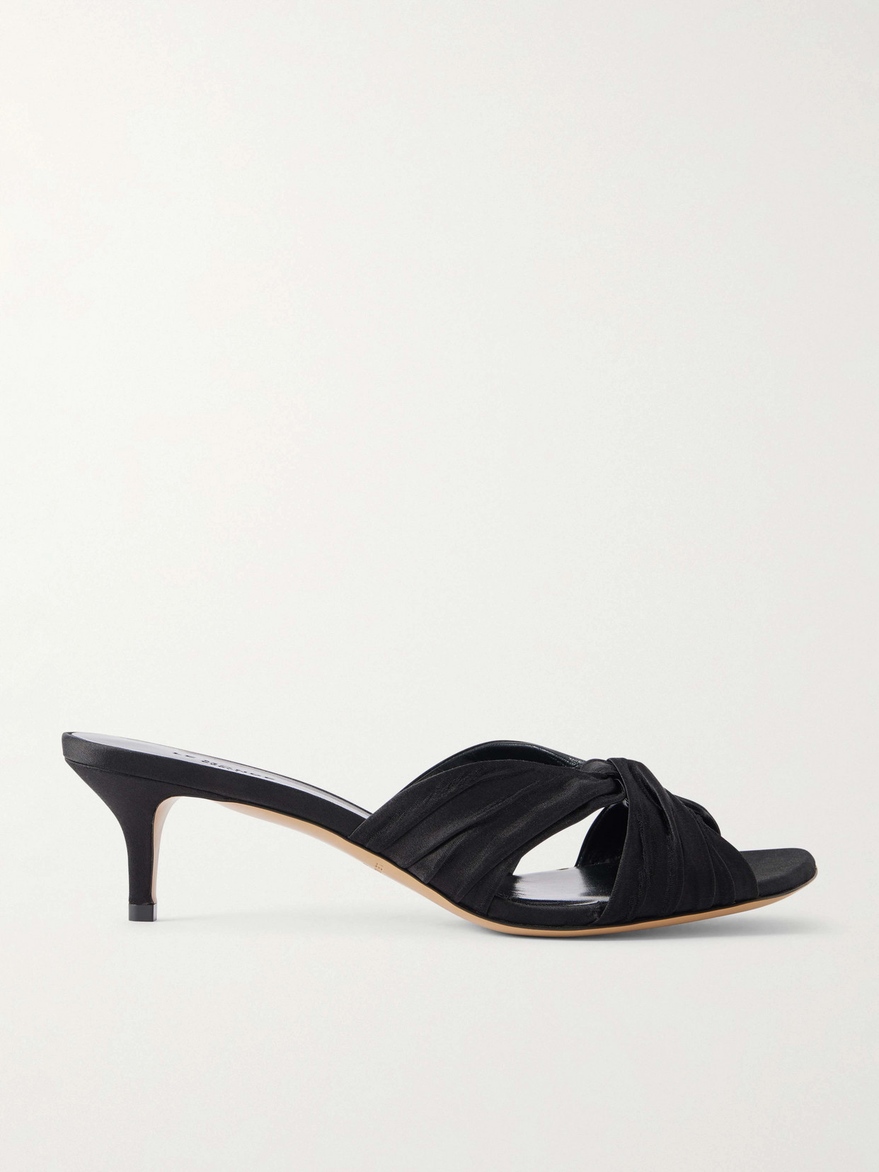 Le Monde Beryl Antonia Satin Mules In Black