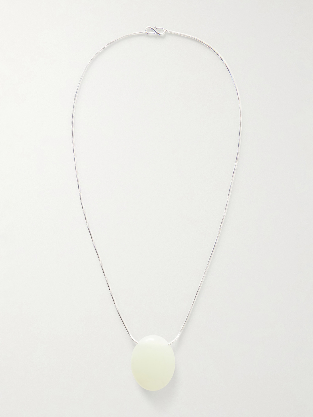 Lie Studio The Julia Silver And Serpentine Necklace