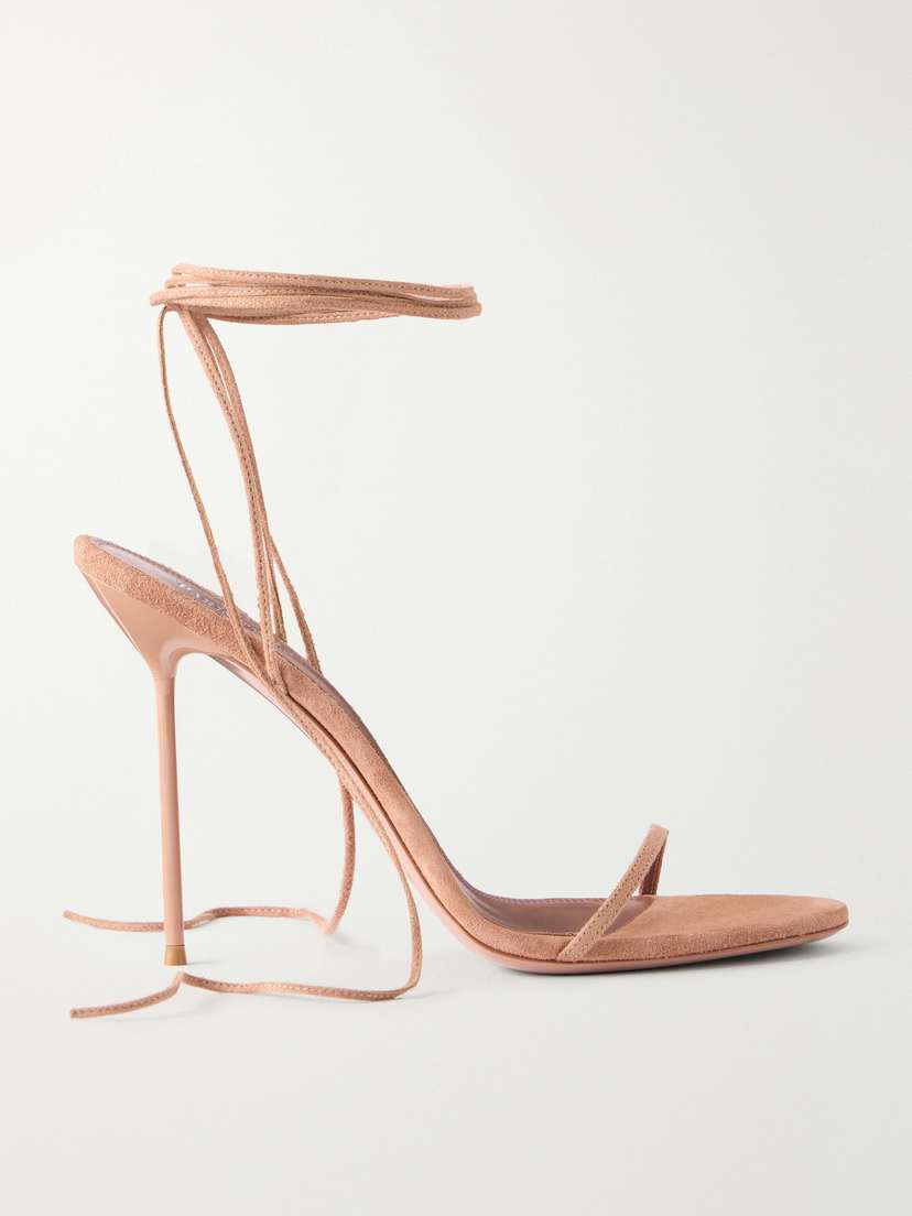 Paris Texas Lidia 105 Embellished Lace-up Suede Sandals