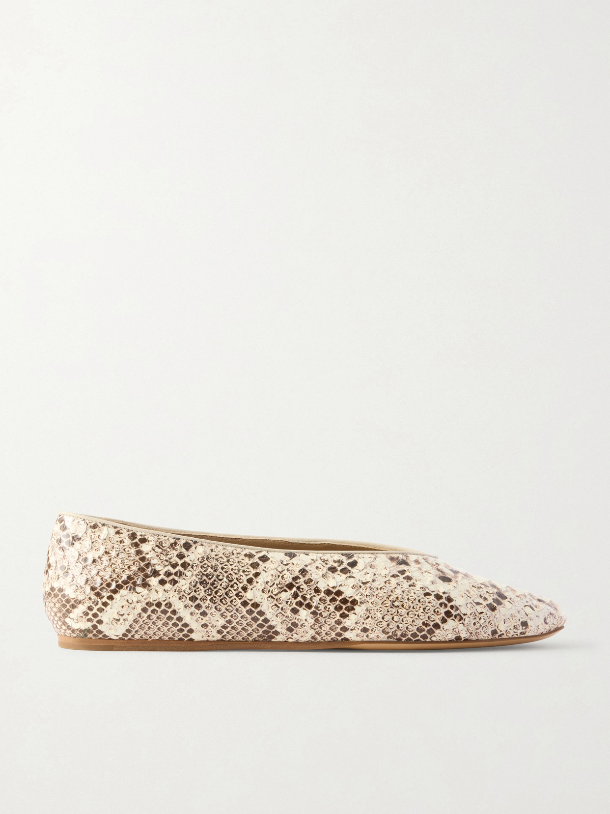 Le Monde Béryl - Classic Regency Snake-Effect Ballet Flats