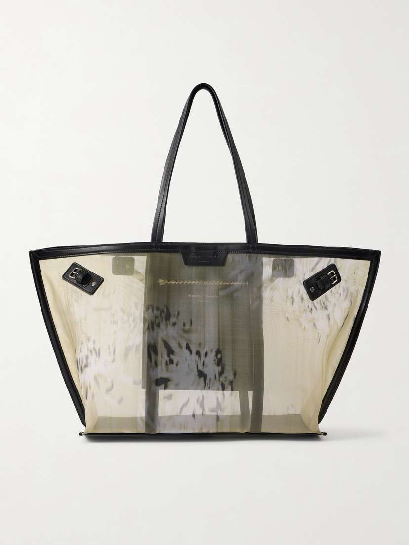 Proenza Schouler Days Carryall Leather-trimmed Printed Mesh Tote