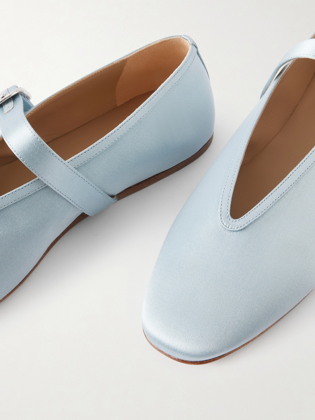 Le Monde Béryl - Stella Satin Mary Jane Ballet Flats