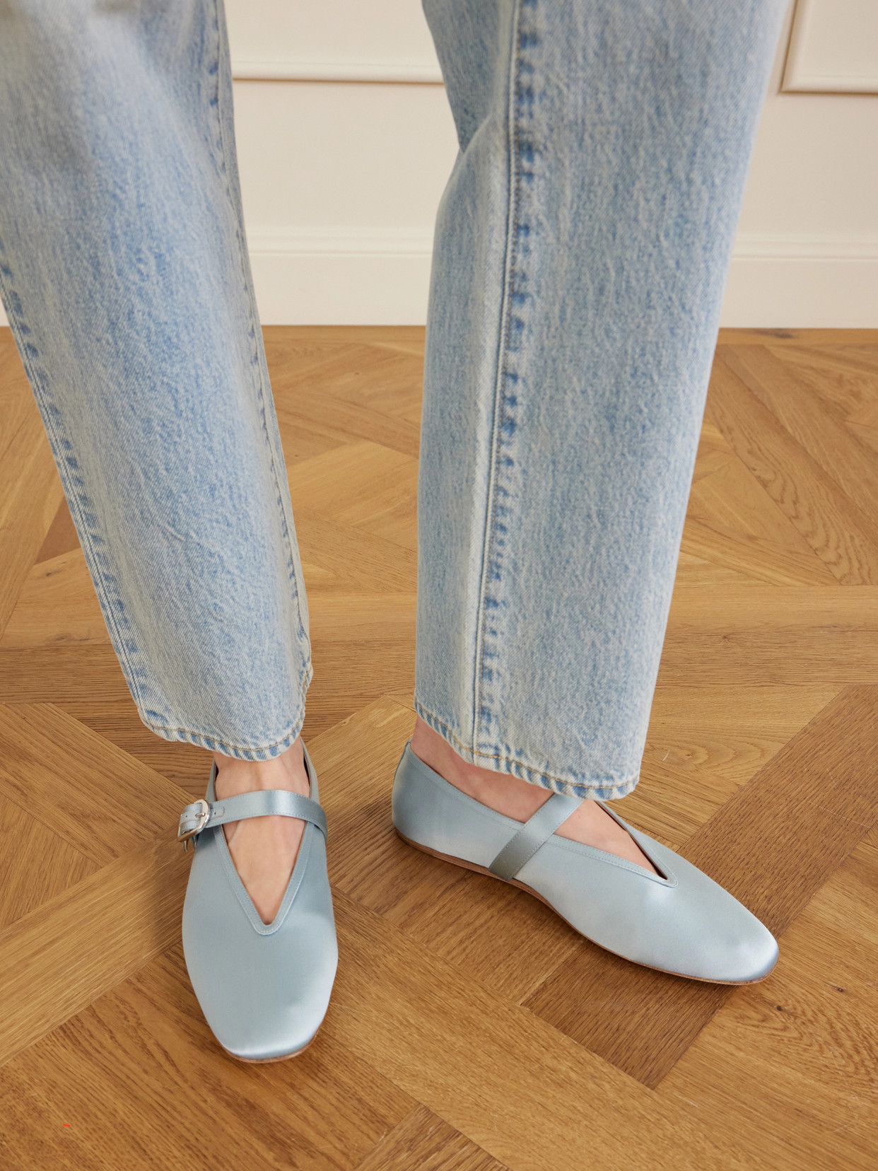 Le Monde Béryl - Stella Satin Mary Jane Ballet Flats