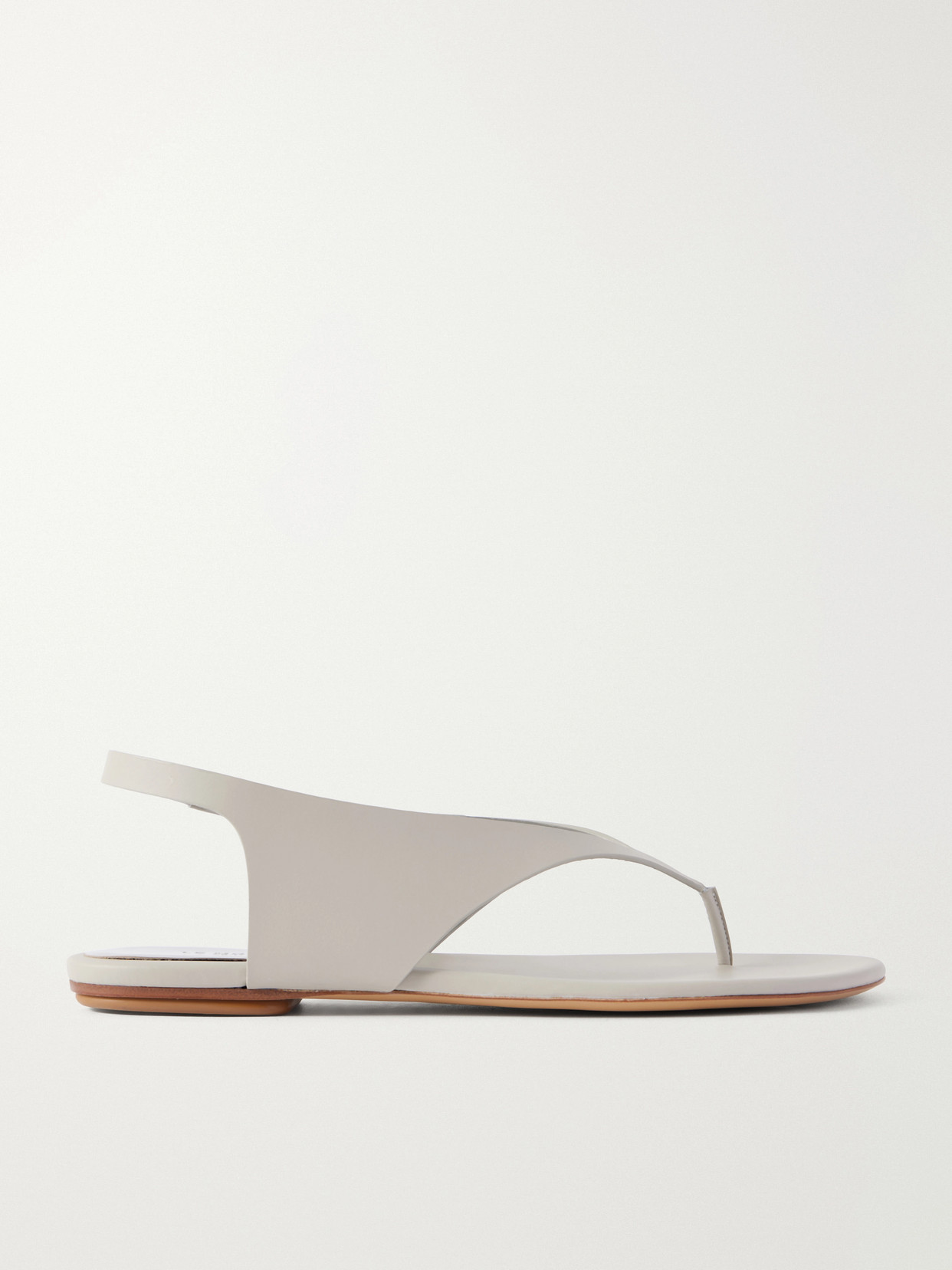 Le Monde Beryl Langley Leather Sandals In Gray