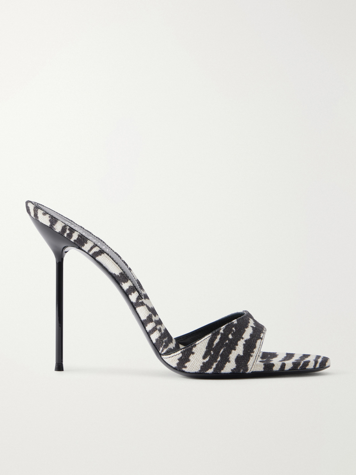 Paris Texas Lidia Zebra-print Canvas Mules In Multi
