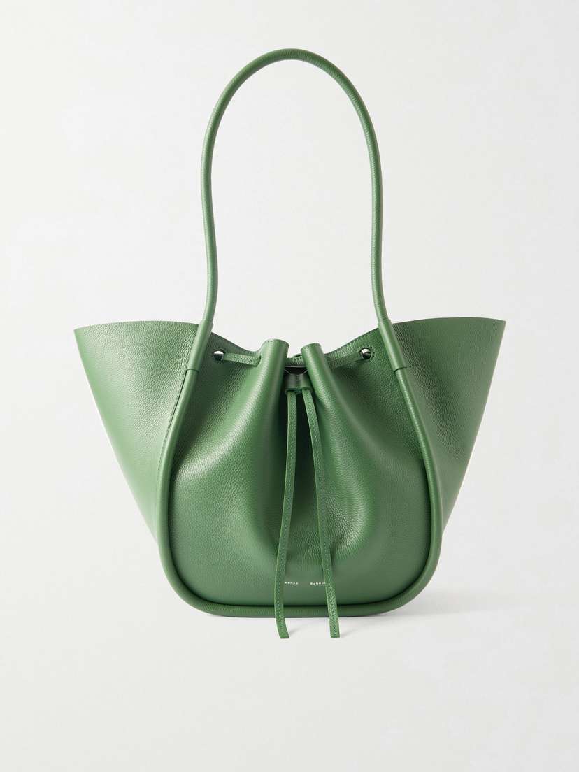 Proenza Schouler Large Ruched Textured-leather Tote
