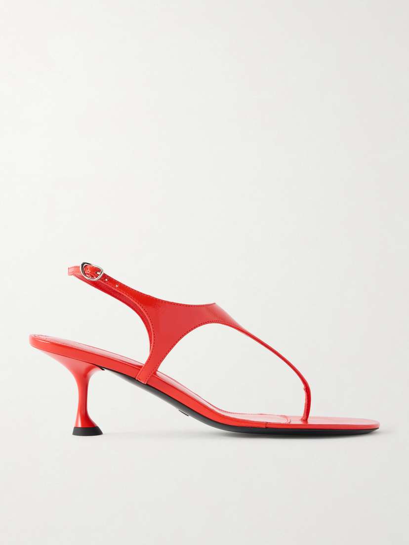 Proenza Schouler Glossed Leather Sandals