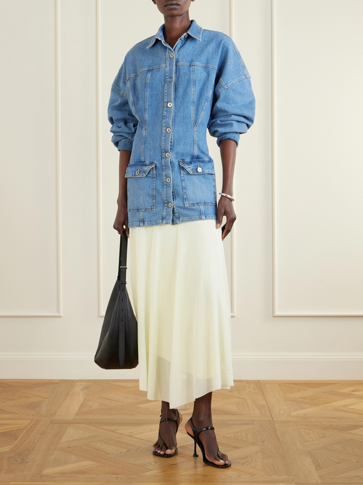 Tee Leather Sandals