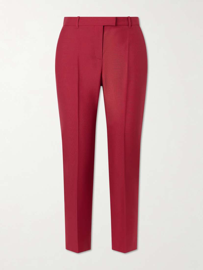 McQueen Wool And Mohair-blend Straight-leg Pants
