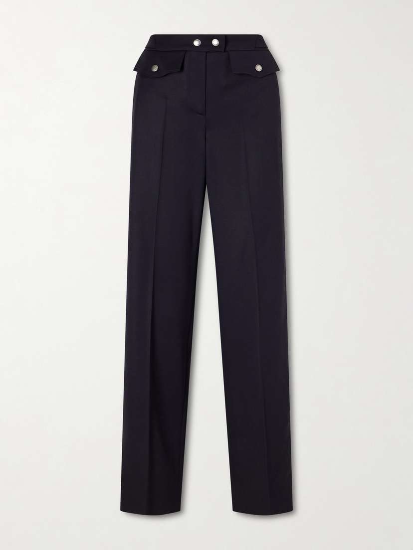 McQueen Bumster Wool Straight-leg Pants