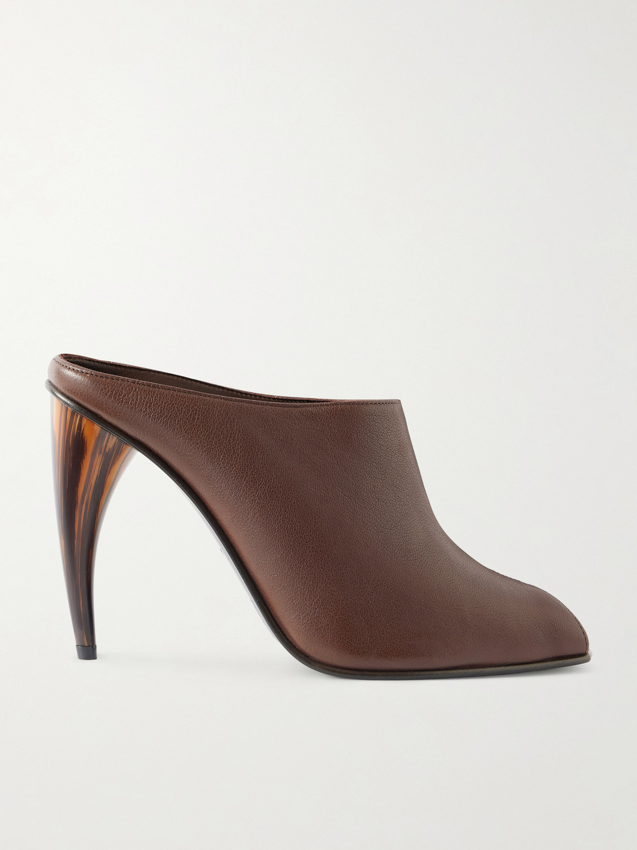 Alexander Mcqueen Leather Mules In Brown
