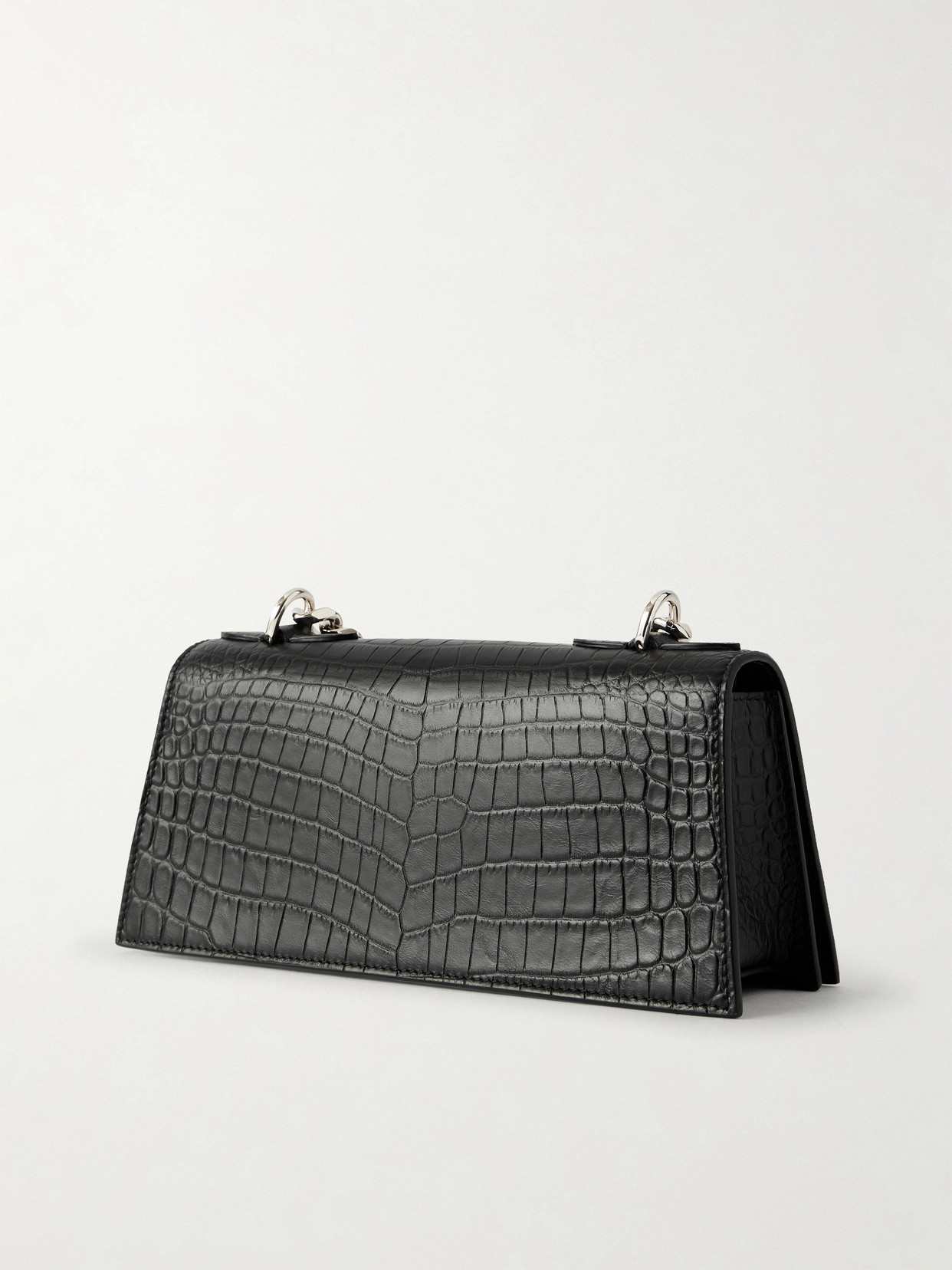 Jeweled Satchel Mini Embellished Croc-Effect Shoulder Bag