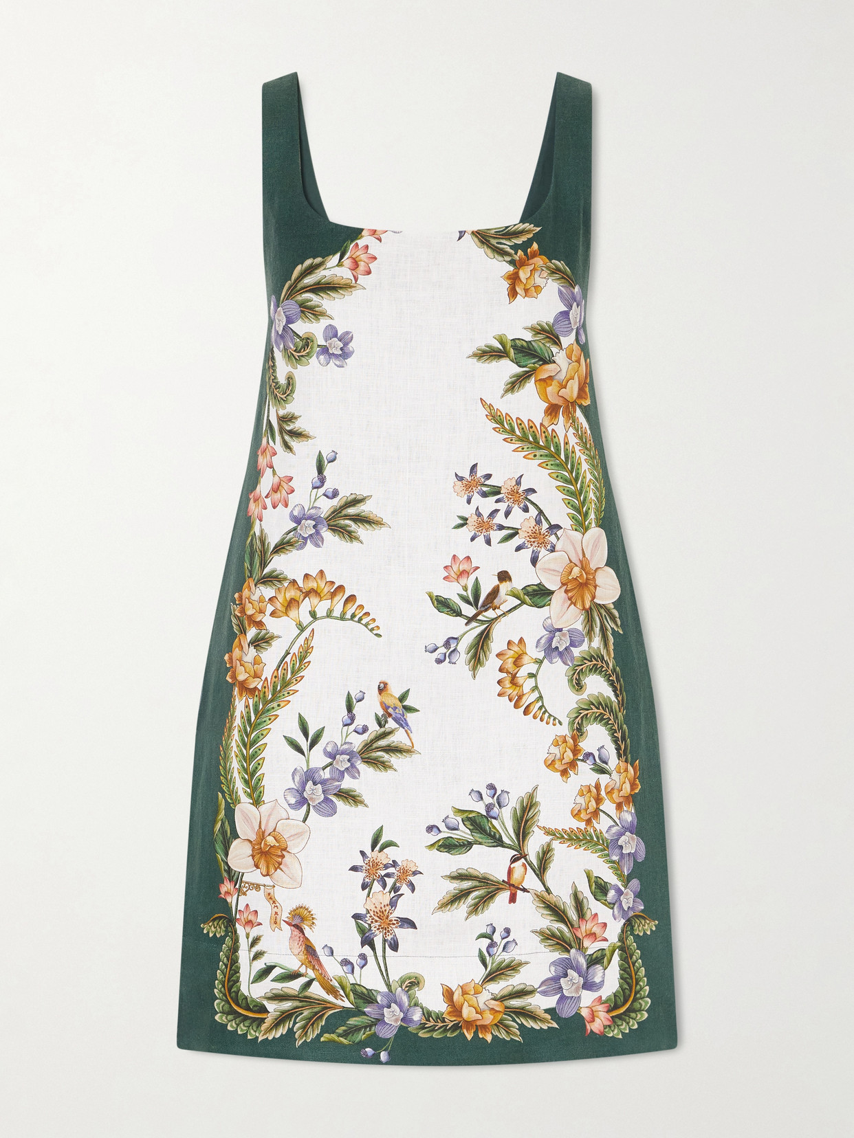 Farm Rio Sand Nature Square Neck Mini Dress In Multi