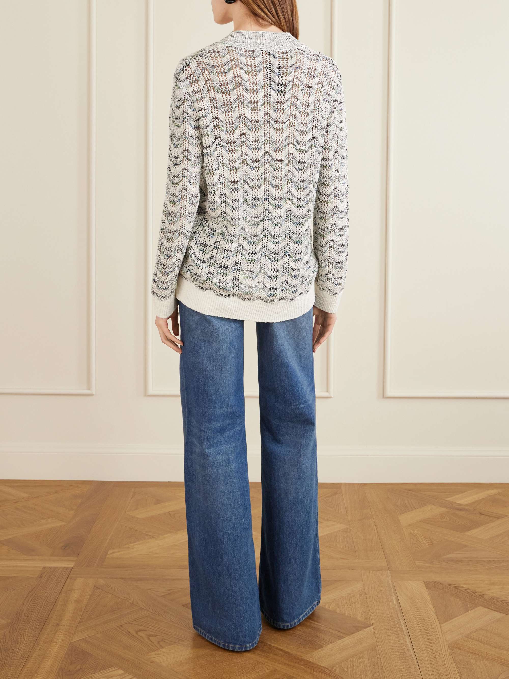 MISSONI Striped crochet-knit sweater | NET-A-PORTER