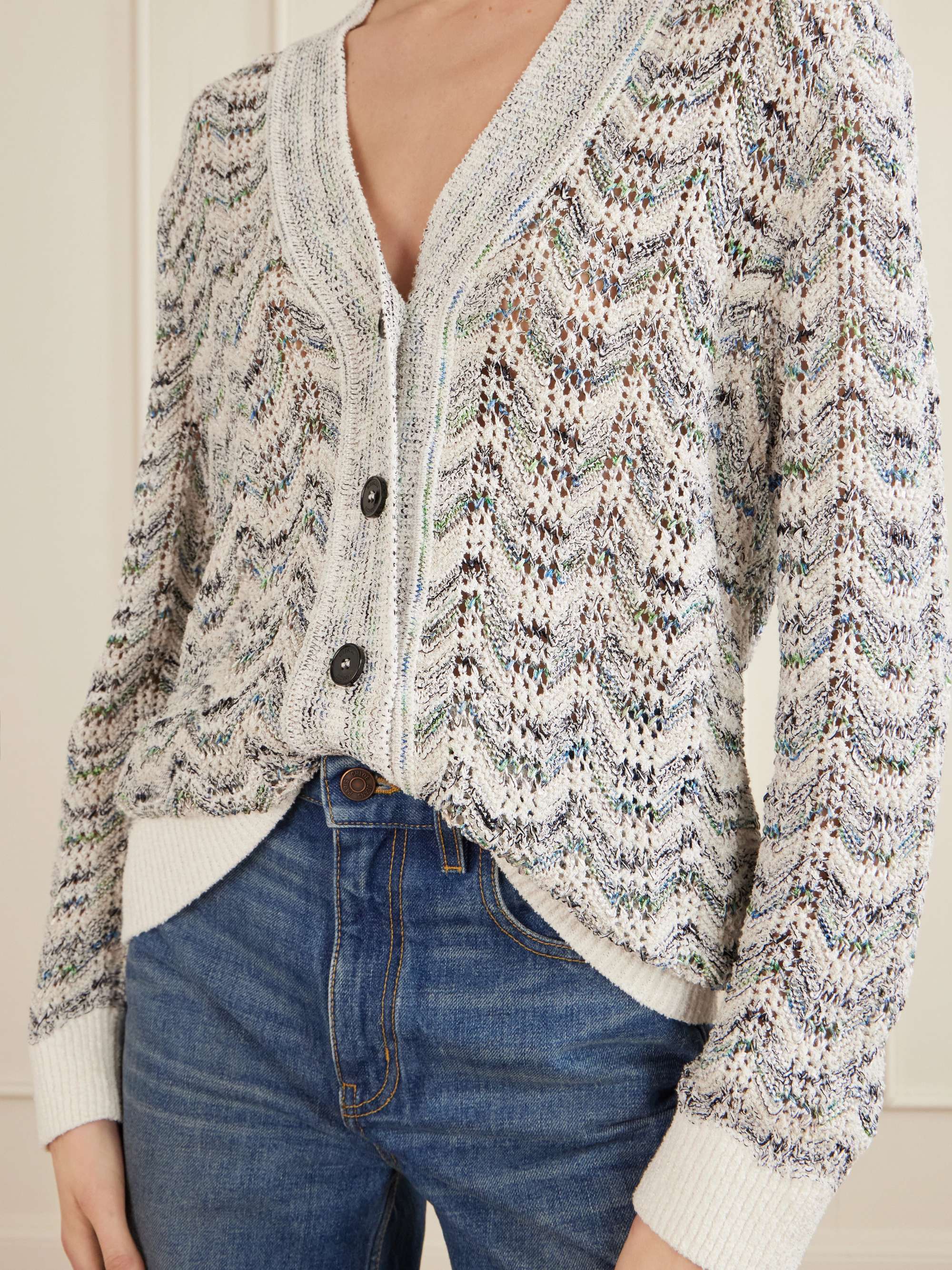 MISSONI Striped crochet-knit sweater | NET-A-PORTER