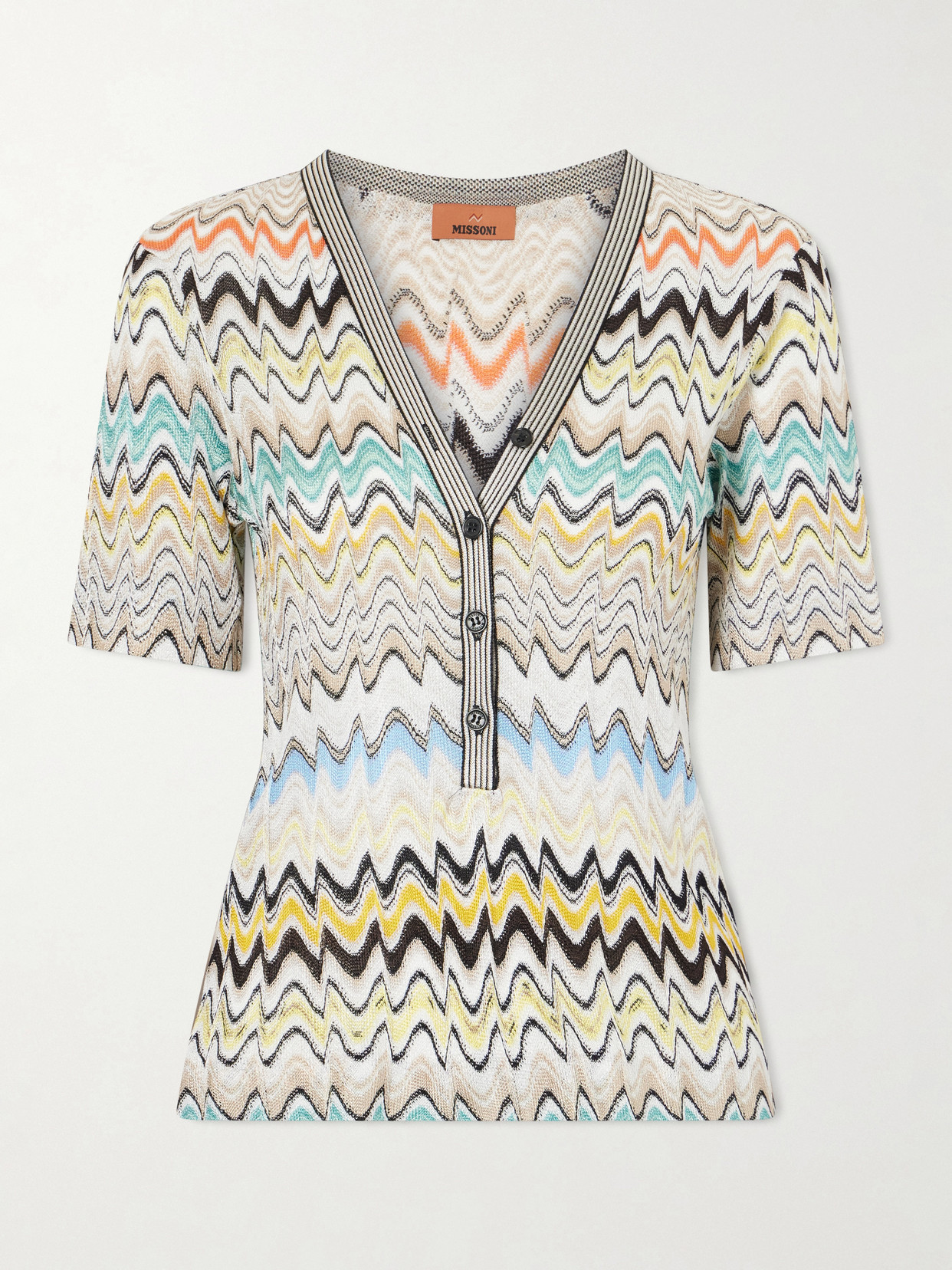 Missoni Striped Crochet-knit Sweater In Multi