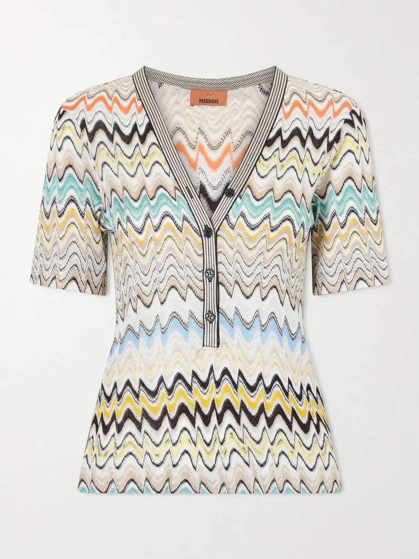 Missoni Striped Crochet-knit Sweater