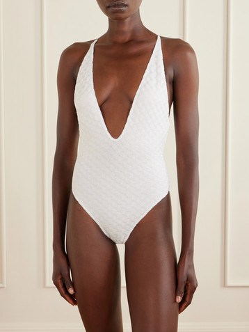 Missoni Mare striped crochet-knit swimsuit