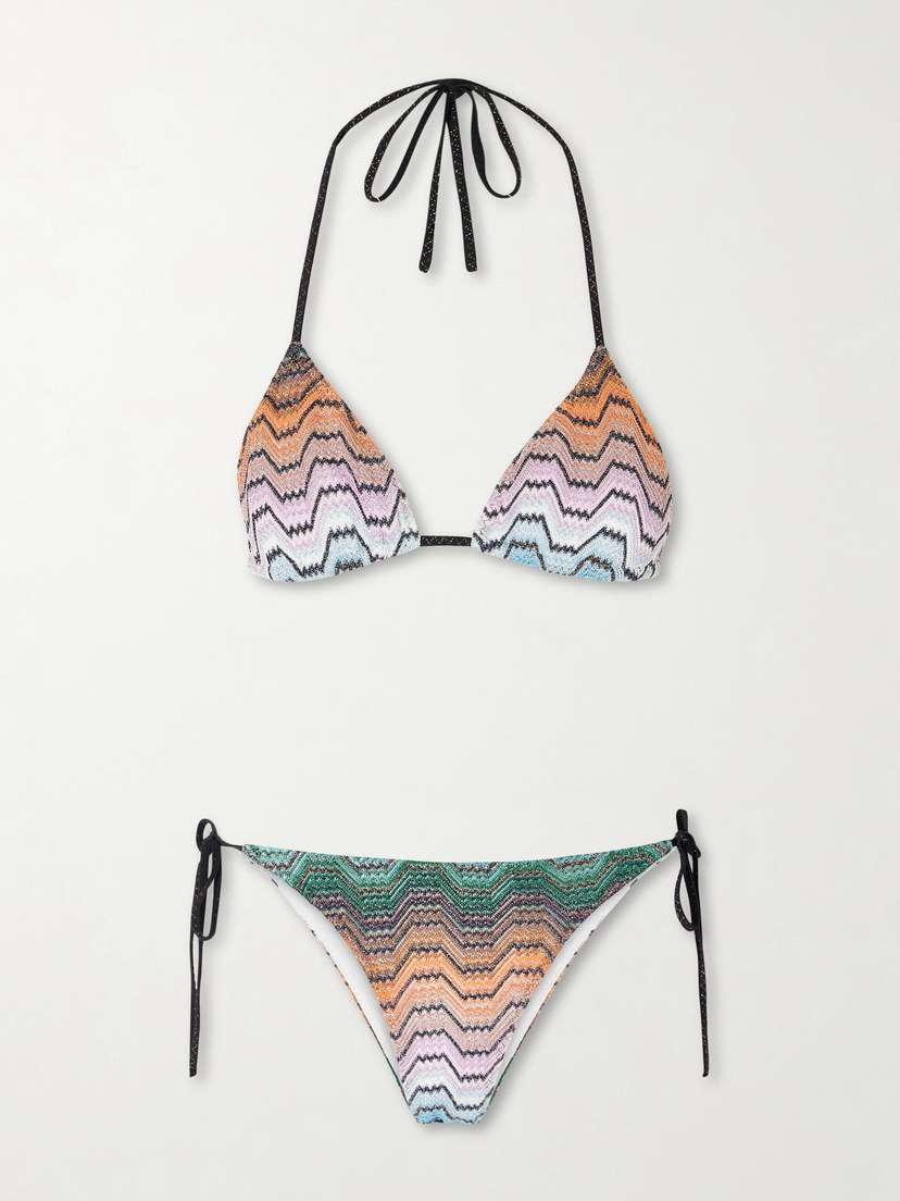 Missoni Mare Striped Metallic Crochet-knit Triangle Bikini | Thumbnail 5 Missoni Mare Striped Metallic Crochet-knit Triangle Bikini | Thumbnail 5
