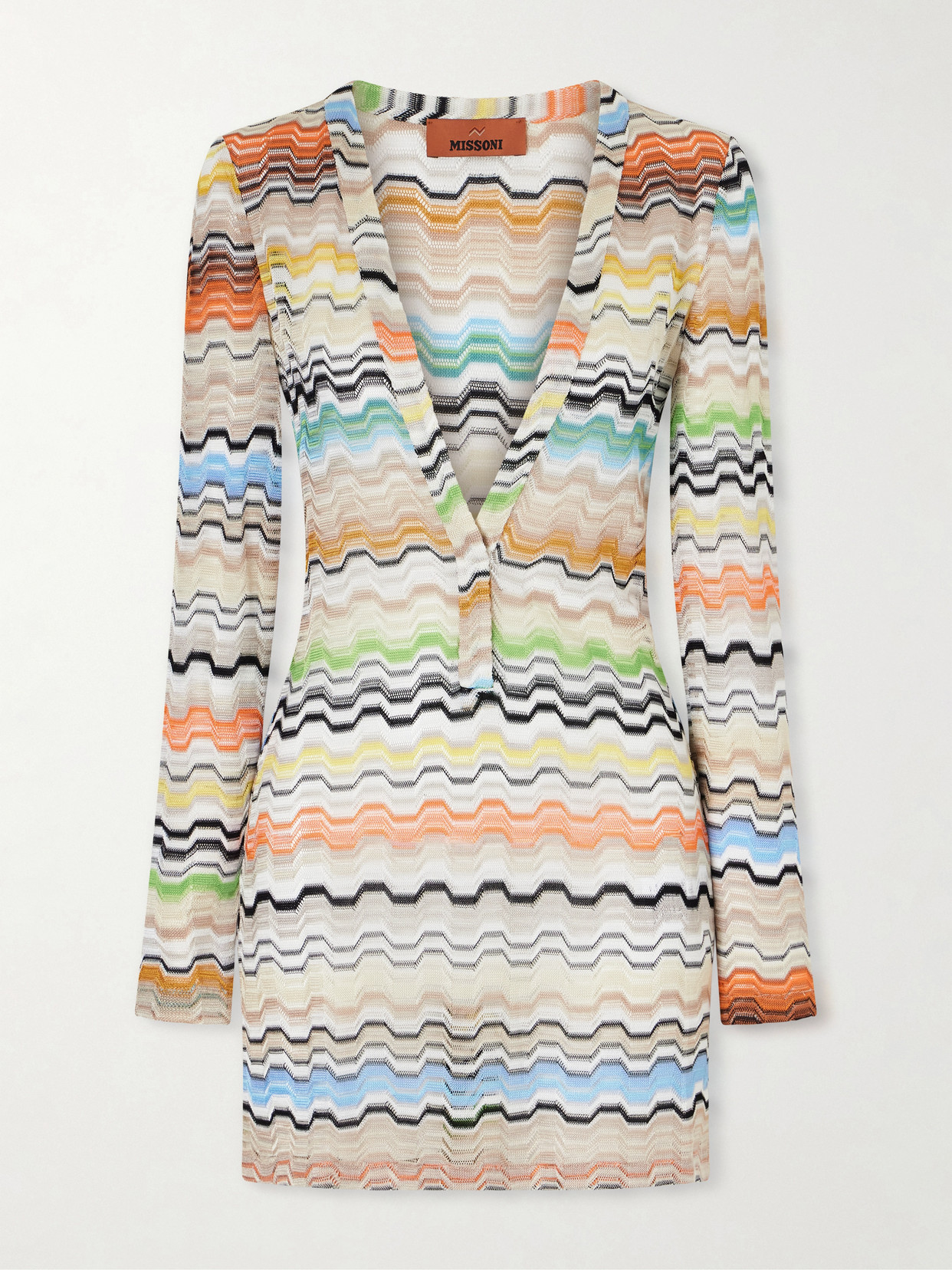 Missoni Striped Crochet-knit Coverup In Multi
