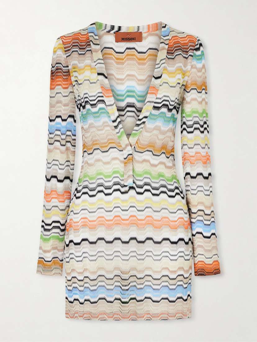 Missoni Striped Crochet-knit Coverup