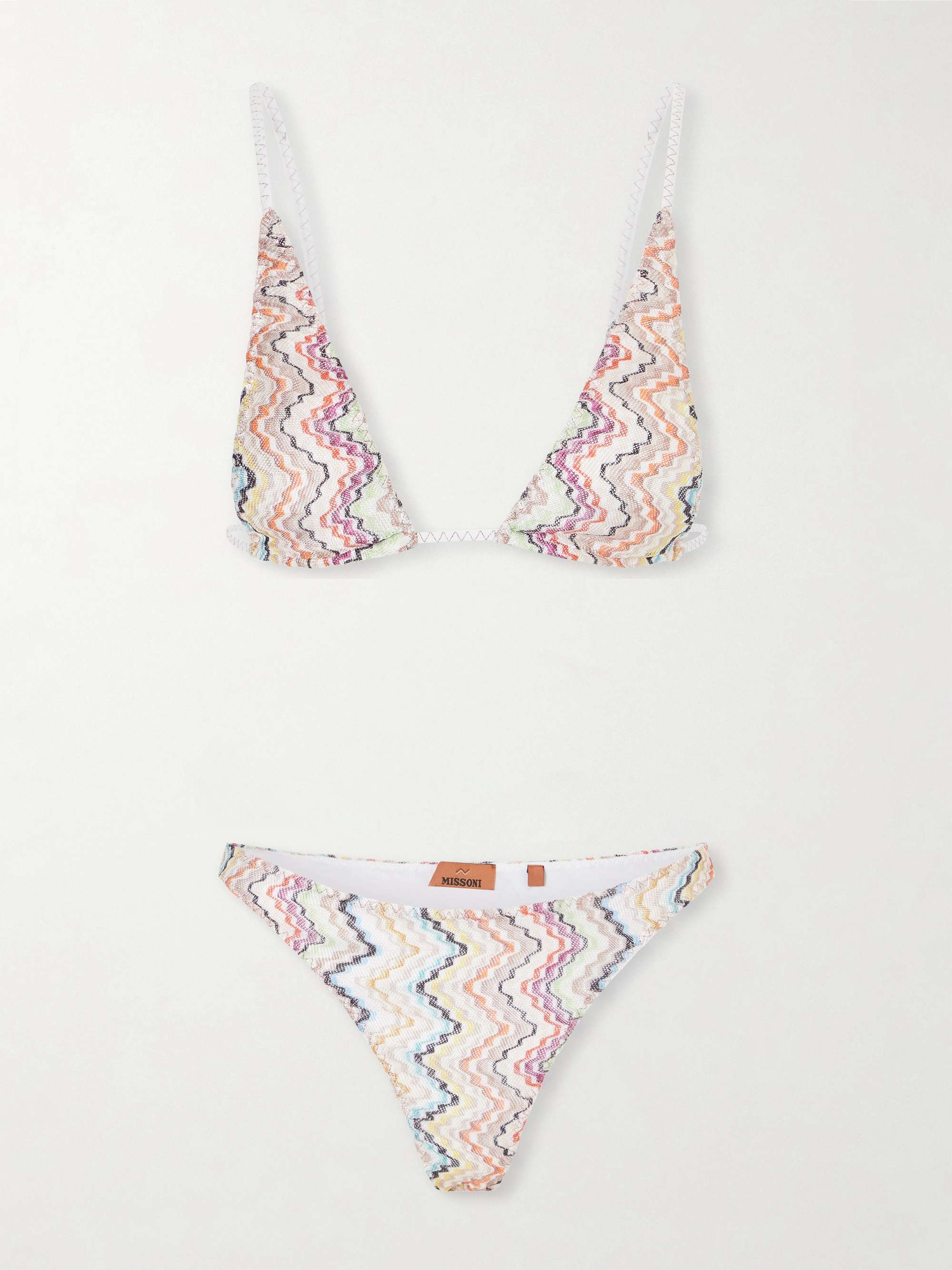 MISSONI Mare metallic knitted halterneck triangle bikini