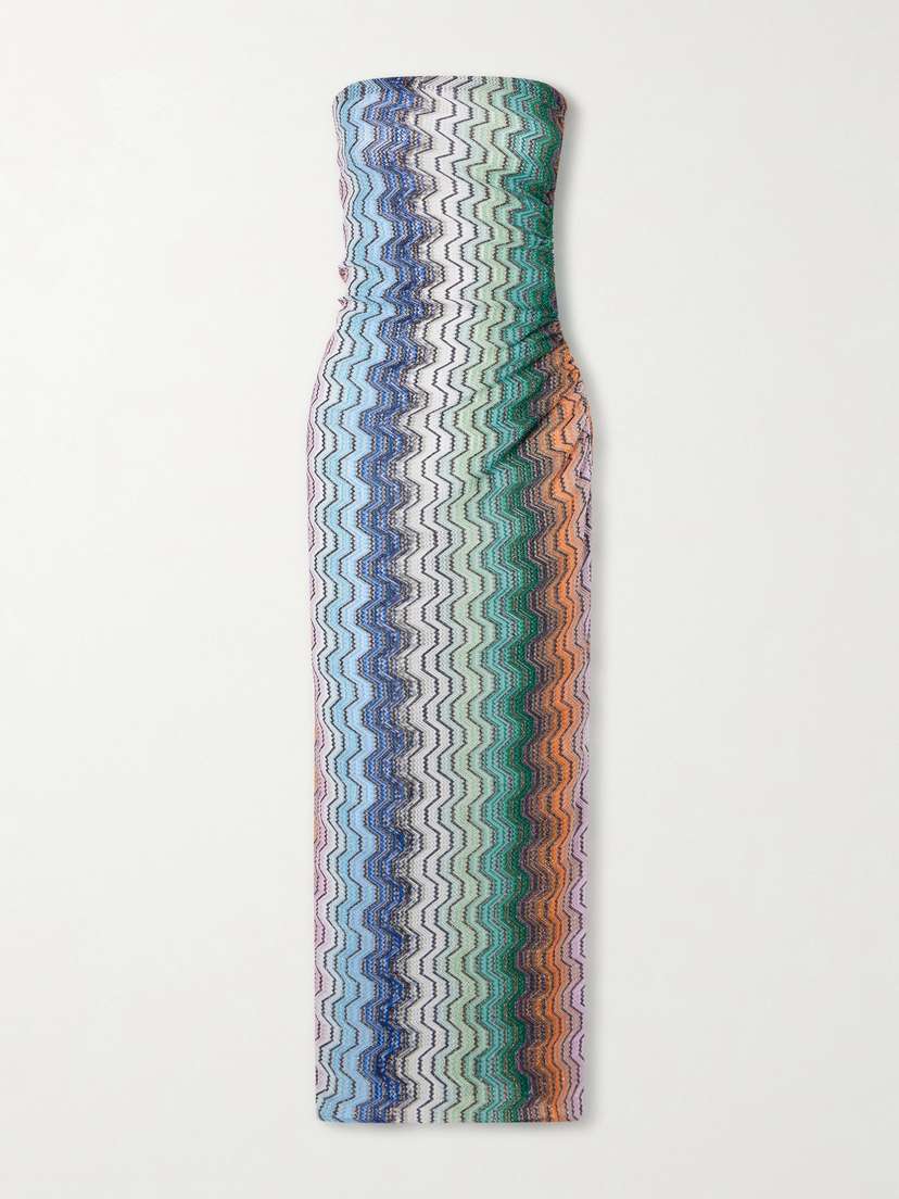 Missoni Strapless Striped Metallic Crochet-knit Coverup | Thumbnail 5 Missoni Strapless Striped Metallic Crochet-knit Coverup | Thumbnail 5